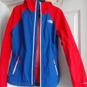 The North Face Venture Jacket Women Small Hard to Find Colorway Red and Blue EUC